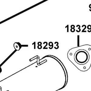 18293-PWB1-900 GROMMENT MUFFLER — diagram cutout