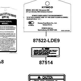 87522-LDE9-M30-T01 USA EPA HANG TAG — diagram cutout