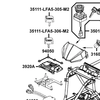 35111-LFA5-305-M2 KEY COMP (R TANGENT PLANE/TJ) — diagram cutout