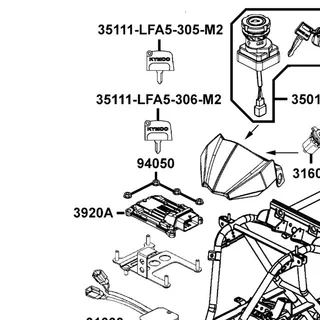 35111-LFA5-306-M2 KEY COMP (L TANGENT PLANE/TJ) — diagram cutout