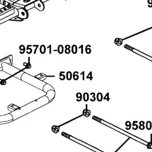50614-LGN5-E00 FOOTREST L-WELDMENT — diagram cutout