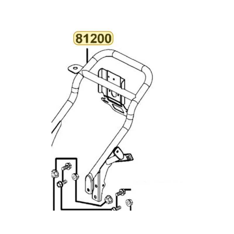 81200-LGN5-E00 RACK. REAR — diagram cutout
