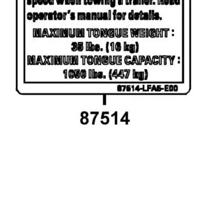87514-LFA5-E00-T01 WARNING MAXIMUM CAPACITY — diagram cutout