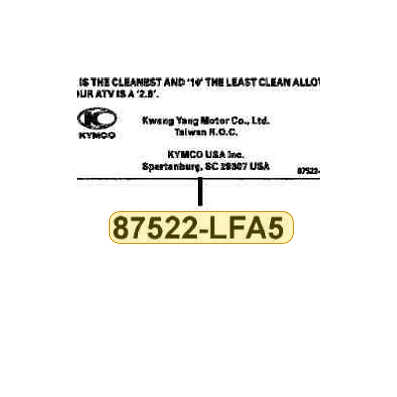 87522-LFA5-M30-T01 USA EPA HANG TAG — diagram cutout