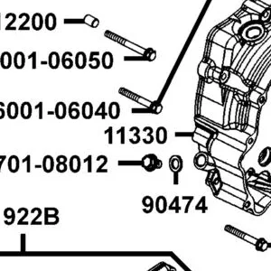 11330-PTA1-900 COVER LEFT CRANK CASE — diagram cutout