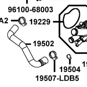 19502-PTA1-900 HOSE WATER B — diagram cutout