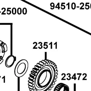 23511-PTA1-900 GEAR??? FORWARD DRIVEN 33T — diagram cutout