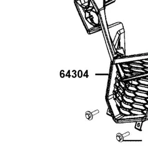 64304-LGC7-M04-N1R GRILL FRONT (Black) — diagram cutout