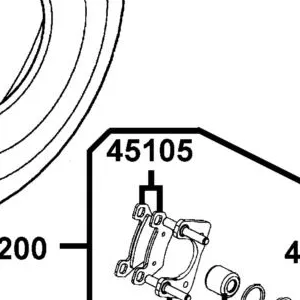 45105-PWB1-305 BRAKE PADS — diagram cutout