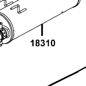 18310-LGC7-900 MUFFLER BODY - WELDMENT — diagram cutout