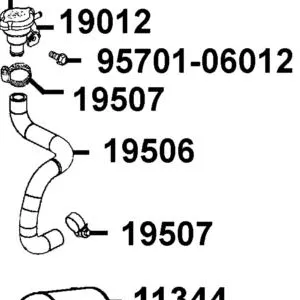 19506-PTA1-900 HOSE WATER — diagram cutout