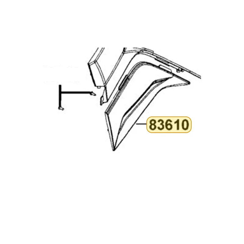 83610-LGN5-Y00-T02 COVER B L SIDE — diagram cutout
