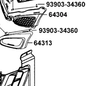 64313-LGN5-E00-NEP COVER L GRILLE — diagram cutout