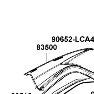 83500-LGN5-600-X2P COVER A R SIDE — diagram cutout