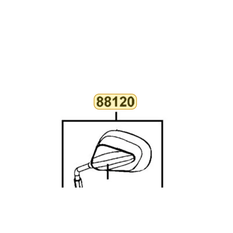 88120-LDF3-E01-N8P MIRROR ASSY L BACK (Bright Silver) — diagram cutout