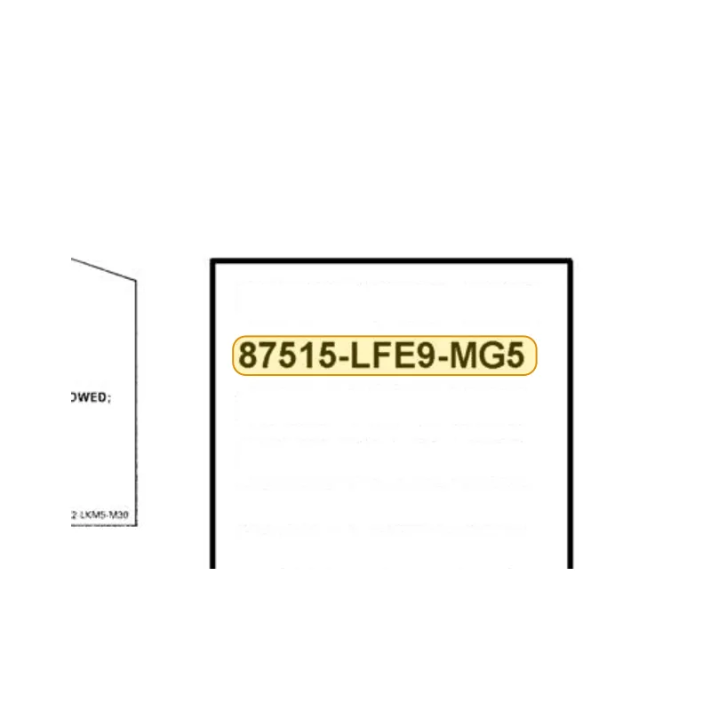 87515-LFE9-MG5-T01 WARNING GENERAL DECAL(FRENCH) — diagram cutout