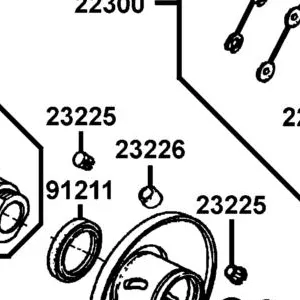 23226-GCW3-001 ROLLER GUIDE — diagram cutout