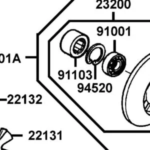 91103-GAR1-00A BRG NEEDLE 17*25*18 WS — diagram cutout