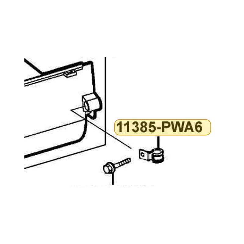 11385-PWA6-900 CLAMPER CARB DRAIN TUBE — diagram cutout