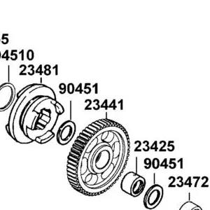 23441-LDB1-700 GEAR FORWARD — diagram cutout