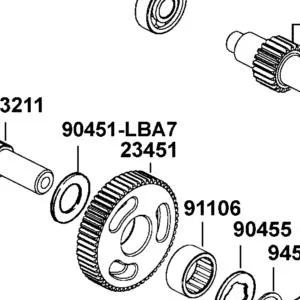 23451-LDB1-700 GEAR BACKWARD — diagram cutout