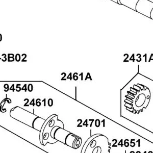 2461A-PTA7-900 SPINDLE ASSY DRUM SHIFT — diagram cutout