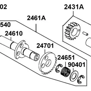24701-LCD9-E00 GEAR CHANGE HNDL — diagram cutout