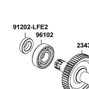 96102-PUA5-E00 BEARING BALL DIN 625-62/22C3 — diagram cutout