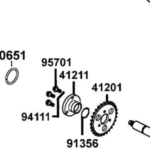 41211-PTA7-900 HOLDER SPROCKET — diagram cutout