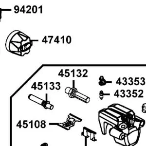 45132-KFA6-900 BUSH BOOT PIN — diagram cutout
