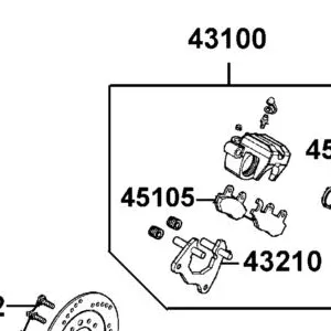 FA305R PAD ASSY (A+B) — diagram cutout