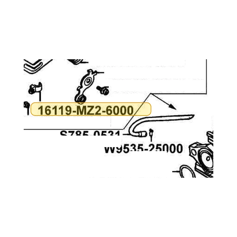 16119-MZ2-6000-K2 STAY PLATE — diagram cutout