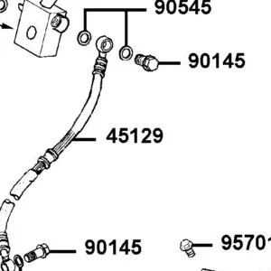 45129-LBA7-900 HOSE ASSY FR (C/P L) BRK — diagram cutout