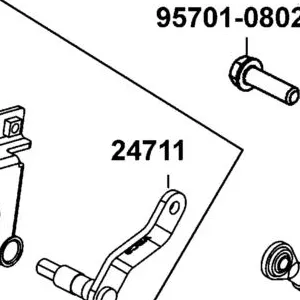 24711-ABC9-M00 SHAFT COMP CHANGE HANDLE — diagram cutout