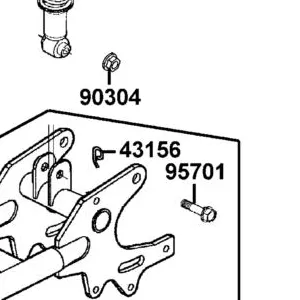 43156-LLB1-800 CLAMPER BRAKE HOSE — diagram cutout