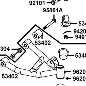 53402-LBD4-900 BUSH SWING ARM — diagram cutout