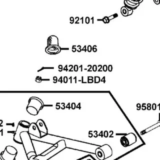 94011-LBD4-900 NUT FLANGE CASTLE 10MM — diagram cutout
