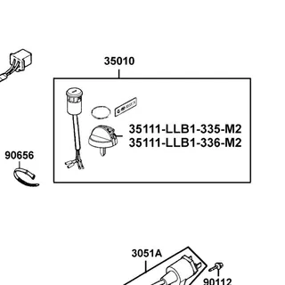 35111-LLB1-336-M2 KEY COMP(L CUT) — diagram cutout