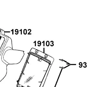 19103-LBA7-900 GRID RADIATOR — diagram cutout
