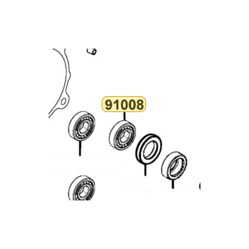 91008-LBA7-900 BEARING BALL RADIAL 6205LLU — diagram cutout