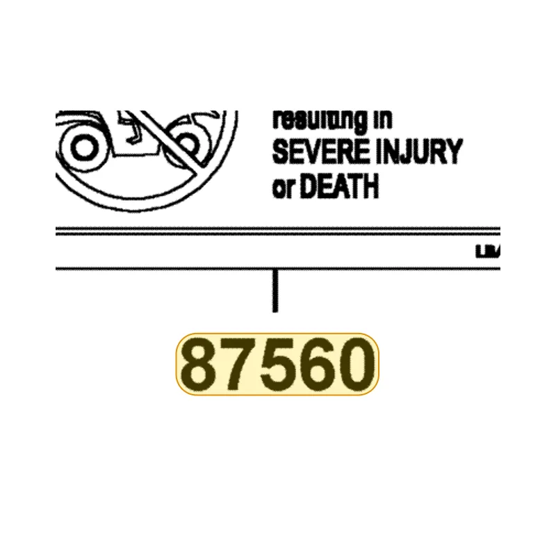 87560-LBA7-E00-T01 MARK DRIVE CAUTION — diagram cutout