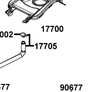 17705-BAC1-M00 TUBE ASSY FUEL DRAIN — diagram cutout