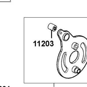 11203-LBD3-900 UNDER RUBBER BUSH RR CUSHIO — diagram cutout