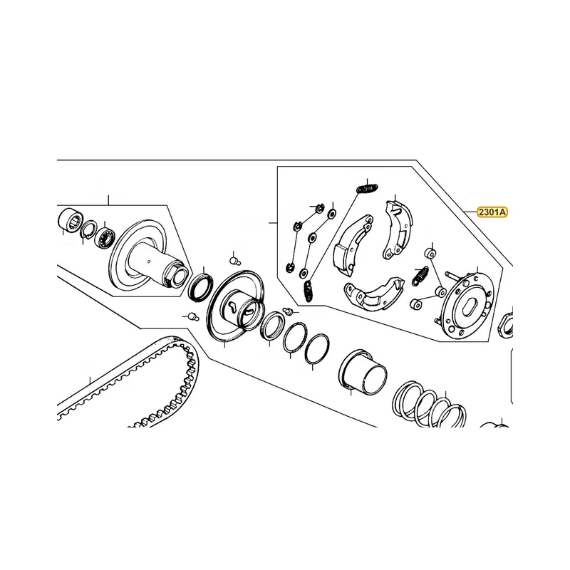 2301A-LLJ1-EZ0 PULLEY SUB ASSY — diagram cutout
