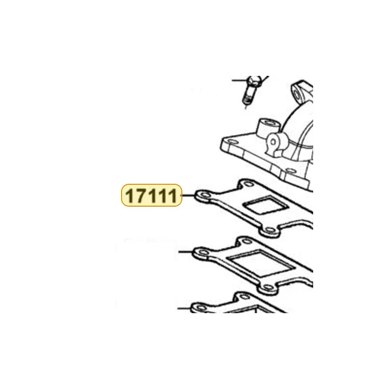 17111-LBD3-900 GASKET INLET PIPE A A — diagram cutout