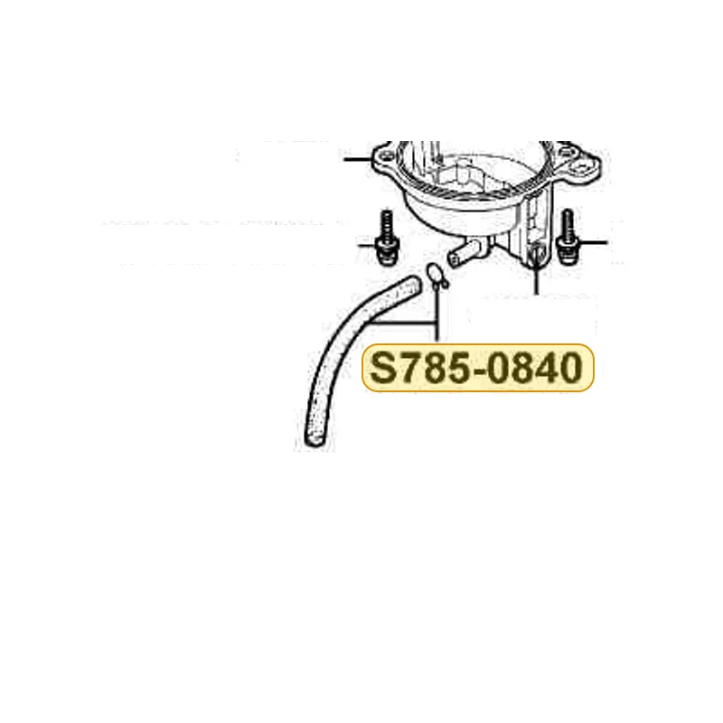 S785-0840 RUBBER PIPE ASSY (F.C.B.) — diagram cutout