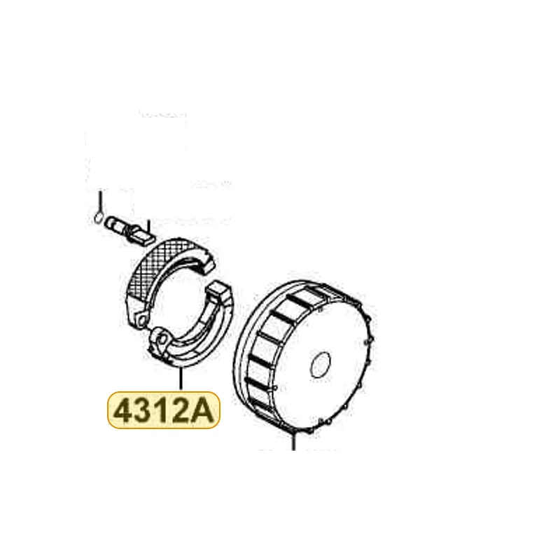 4312A-LBD4-910 SHOE ASSY RR BRAKE — diagram cutout