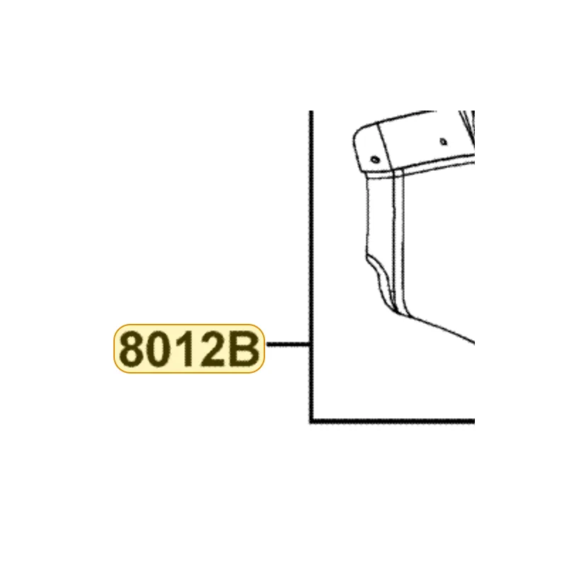 8012B-LBD4-910-N1R MUDGUARD ASSY.L FLOOR (Black) — diagram cutout