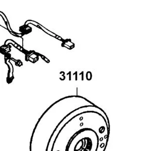 31110-LBD6-E0B FLYWHEEL COMP (D406) — diagram cutout