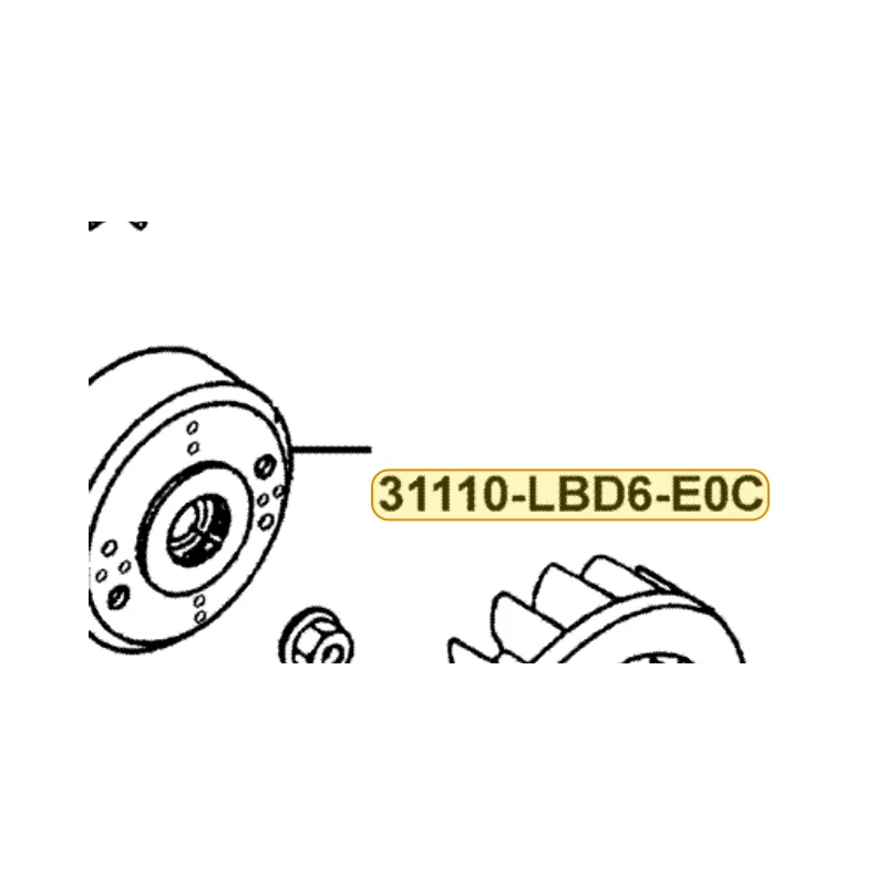 31110-LBD6-E0C FLYWHEEL COMP (D414) — diagram cutout